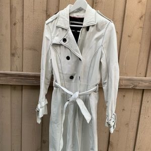 Perfect leather white coat